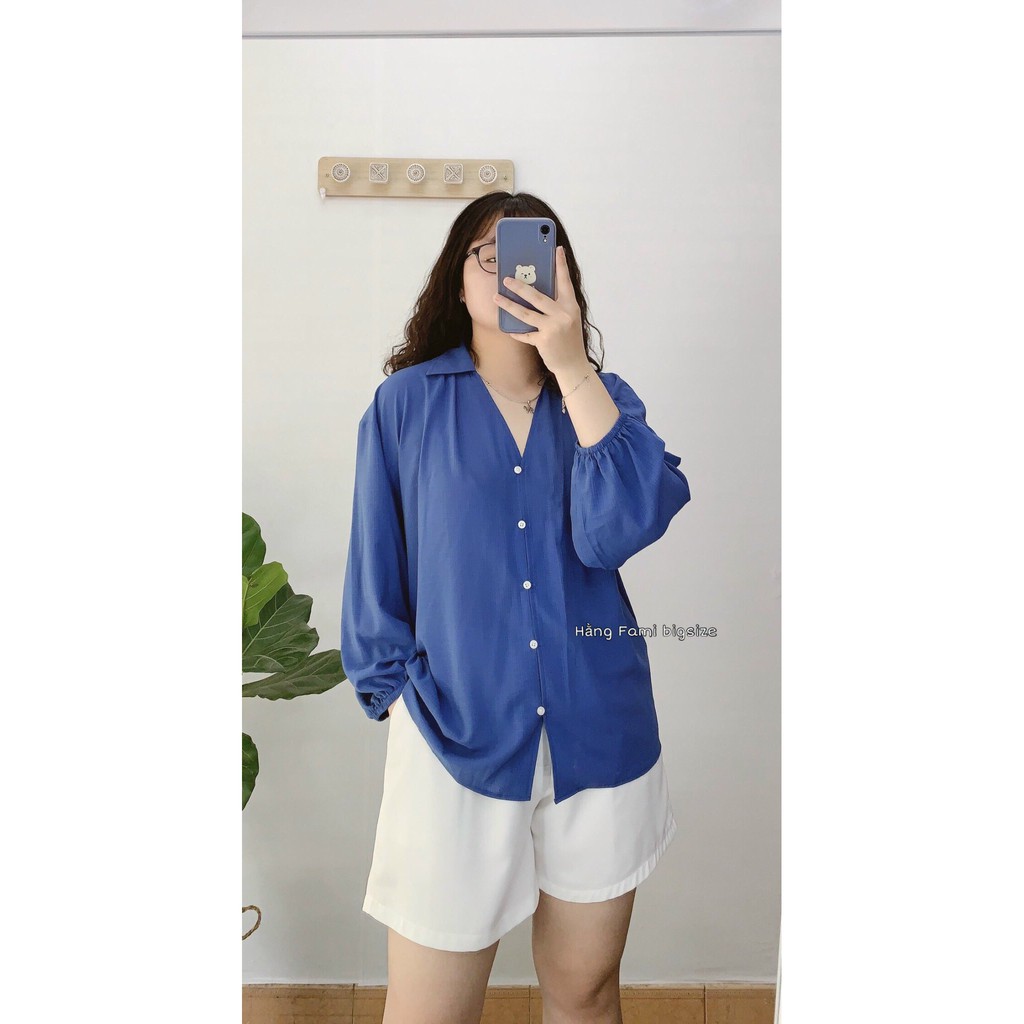 áo sơ mi cổ tim  Bigsize(a361)