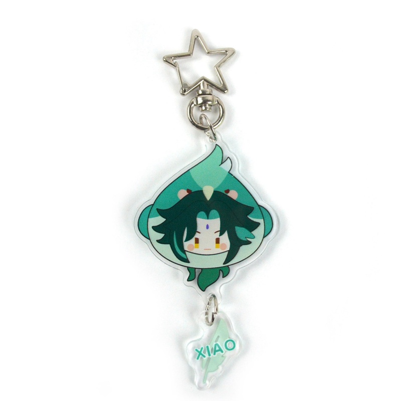 Móc Khóa In Hình Nhân Vật Anime Xiao Ningguang Zhongli Hu Tao