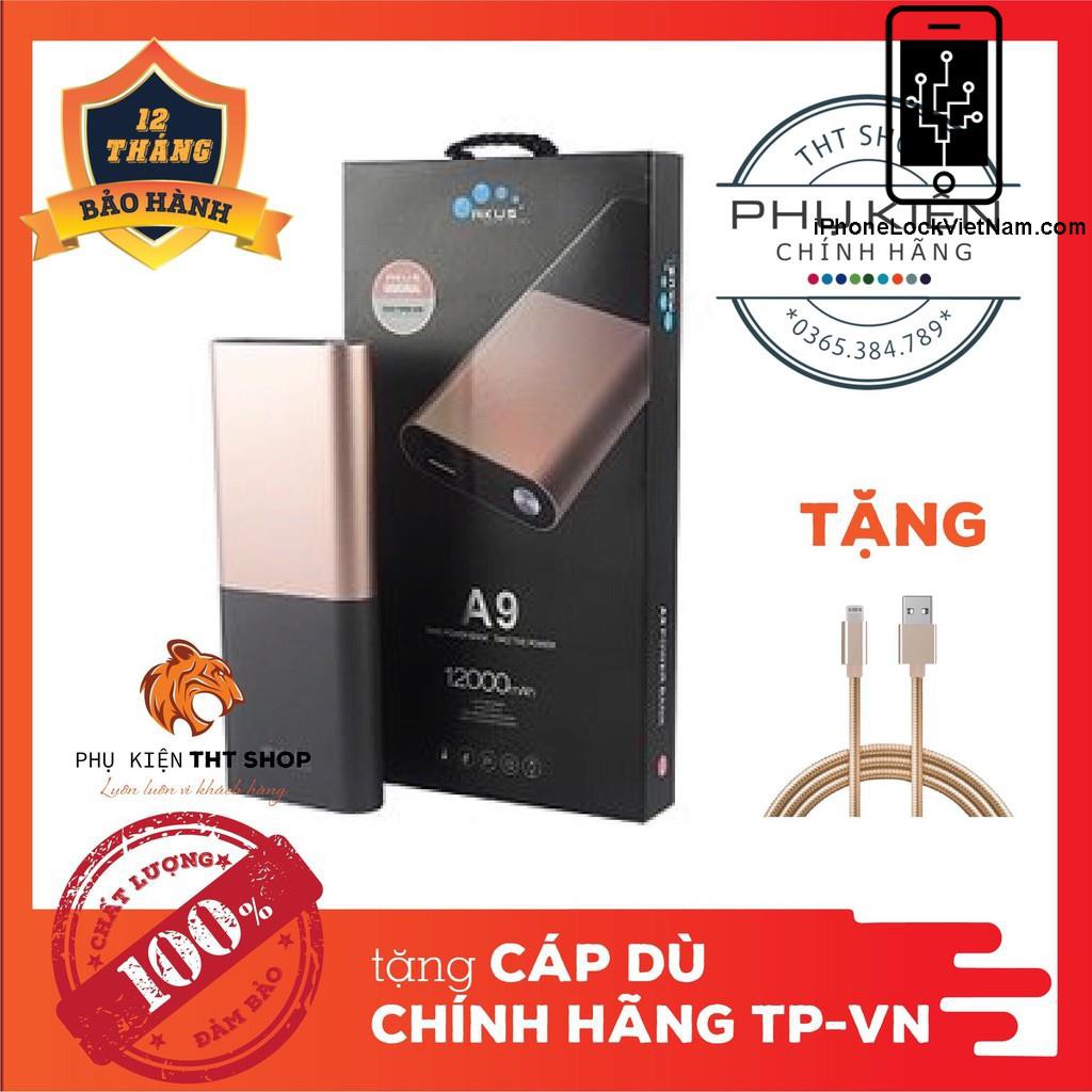 SẠC DỰ PHÒNG AKUS A9 12000mAh CHÍNH HÃNG BẢO HÀNH 12 THÁNG.