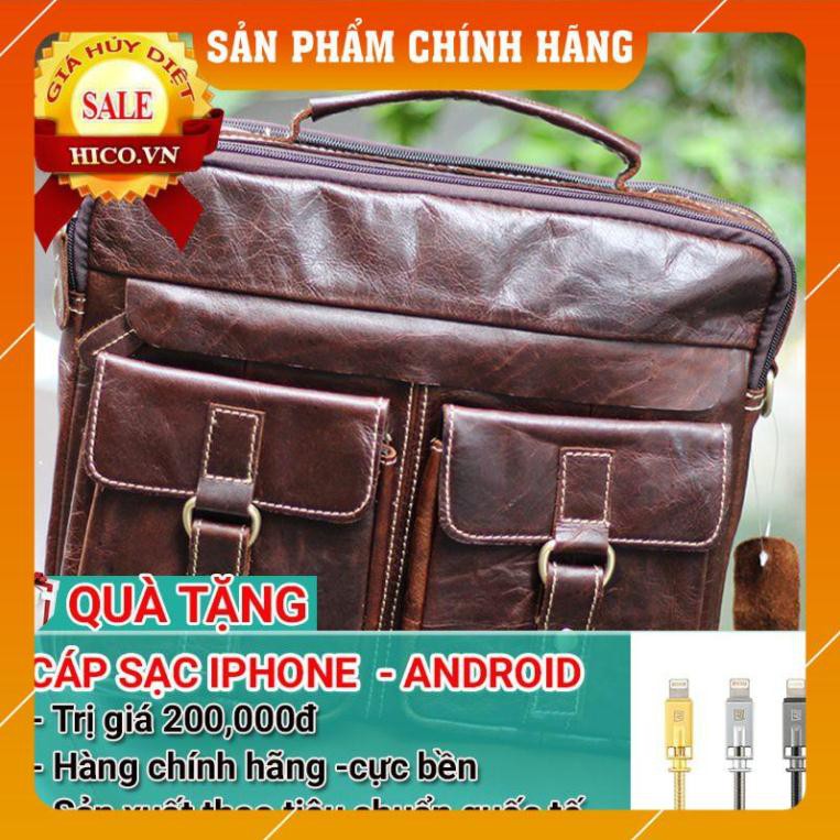 Hàng Chuẩn 💝[GIÁ SỐC] CẶP DA NAM CÔNG SỞ T001 - DA BÒ XỊN 100% - SANG TRỌNG TRÊN TỪNG CENTIMET - TẶNG CÁP SẠC