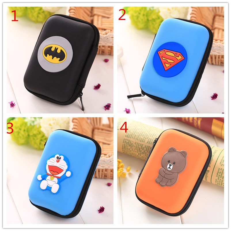 【COD】Ví Đựng Tai Nghe, Tiền Xu Có Khóa Kéo Họa Tiết Hoạt Hình