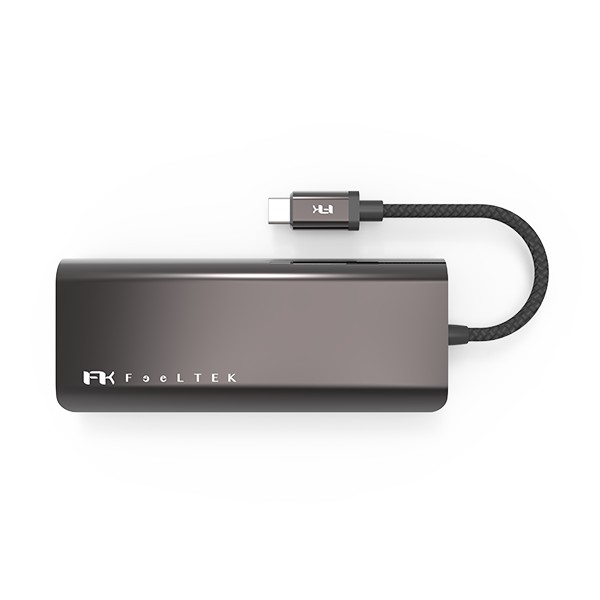 Bộ chia cổng USB Portable 6 in 1 USB-C Hub Feeltek - Hàng Chính Hãng