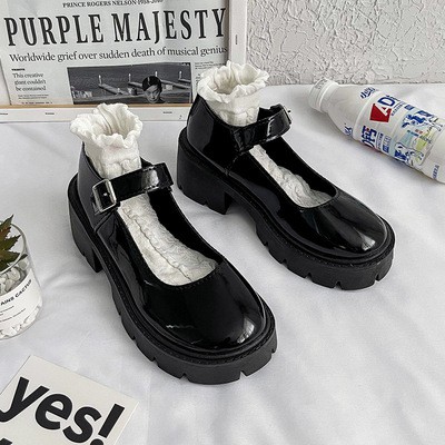 [LOẠI 1 - ĐẾ CAO 6 CM] Giày lolita nữ da bóng, da lì đế dày cao gót ulzzang phong cách Hàn Quốc sang chảnh GC03