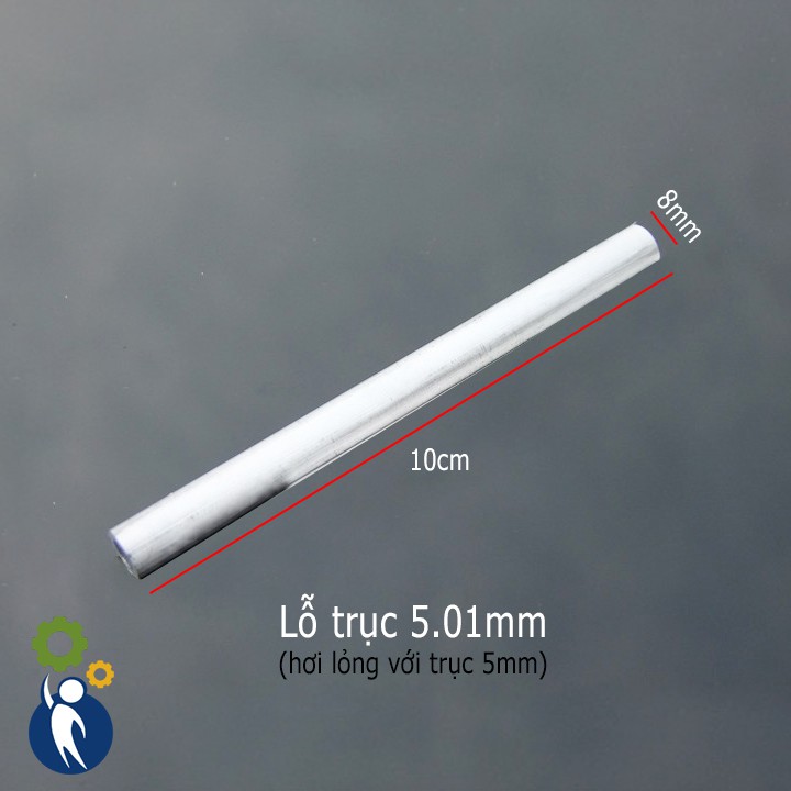 Ống Nhôm 8mm Lỗ 5mm Dài 10cm