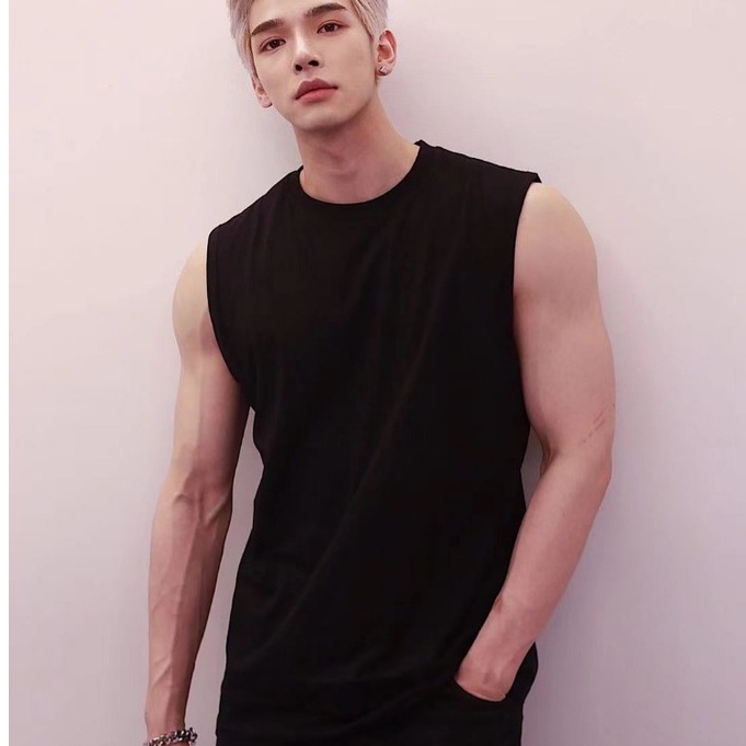 Áo thun ba lỗ nam GUT from rộng vải mềm co giãn tôn dáng