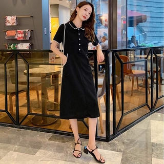 Đầm Dáng Dài Qua Gối Chiết Eo Plus Size