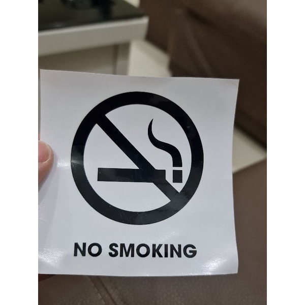 [ Loại cao cấp ] Biển cấm hút thuốc, biển No Smoking loại dán tường bằng inox 304 cao cấp