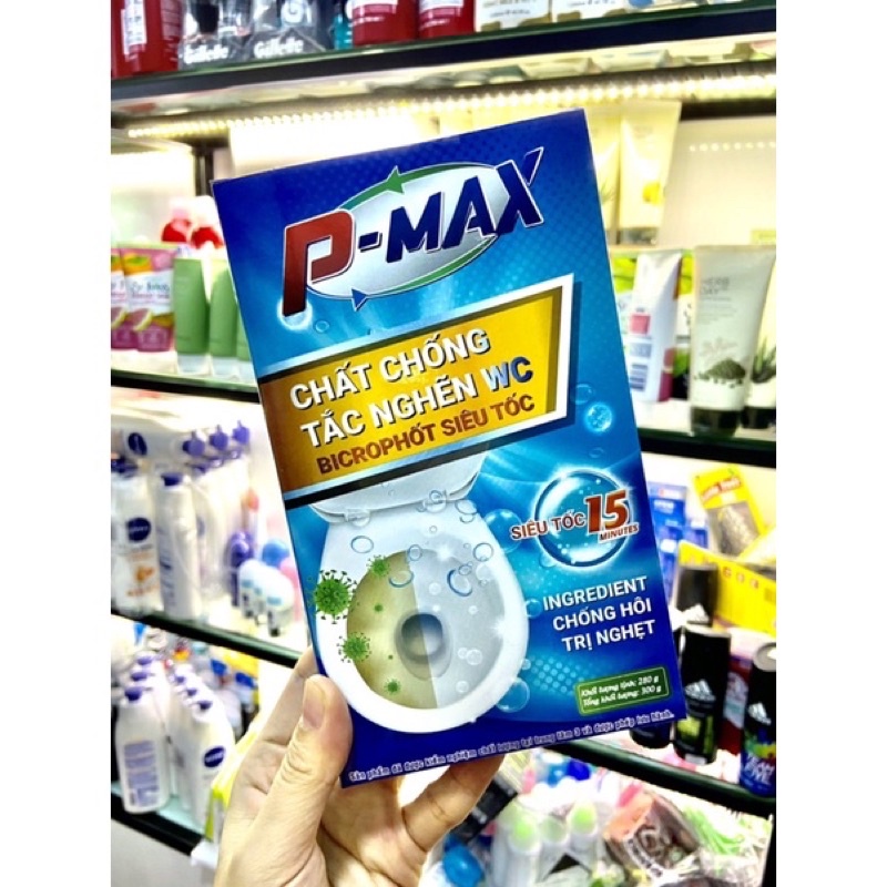 BỘT THÔNG CỐNG TOILET BỒN CẦU LAVABO P MAX P-MAX