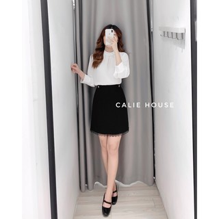 Cv13 - chân váy dạ khuy đồng