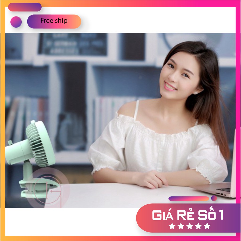 Quạt Phun Sương Mini Tích Điện 3 Tốc Độ Gió, Để Bàn, Có Kẹp Bàn, Quạt Điều Hoà hơi nước Clip Fan | BigBuy360 - bigbuy360.vn