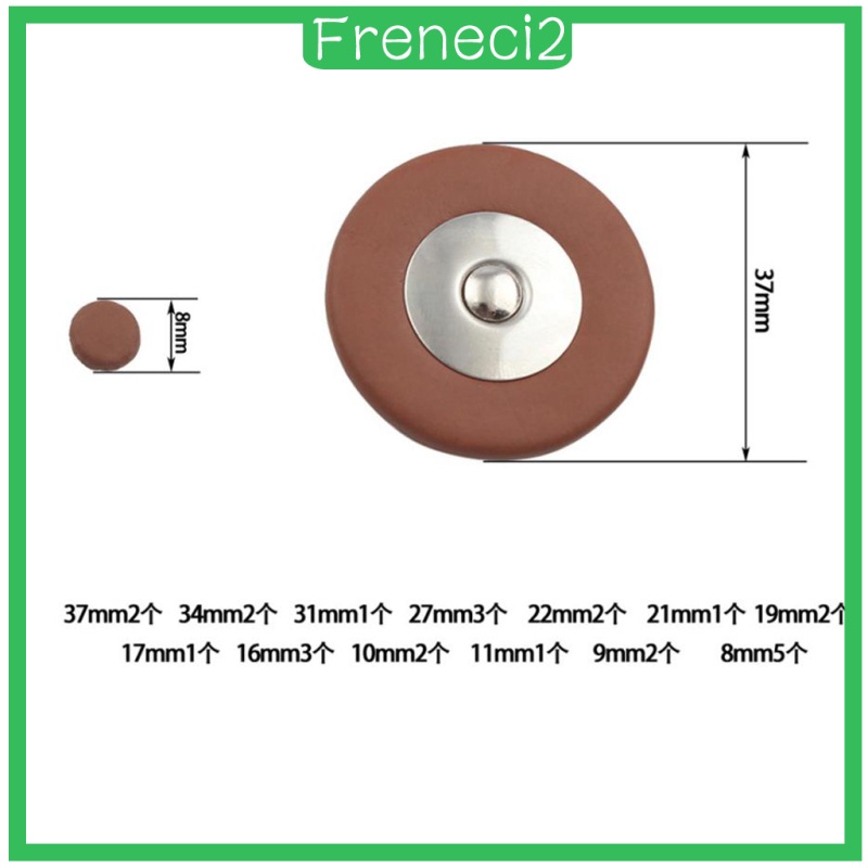 [FRENECI2] 28pcs Sax Leather Pads Replacement for Soprano Saxophone Accessory