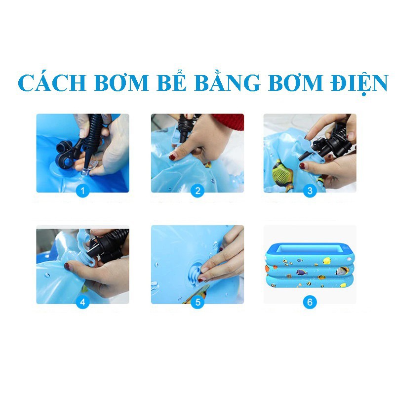 Bể Bơi,Phao Bơi 3 Tầng 1m5 -1m8, bơm hơi, có đáy chống trượt, thành bể dày đẹp