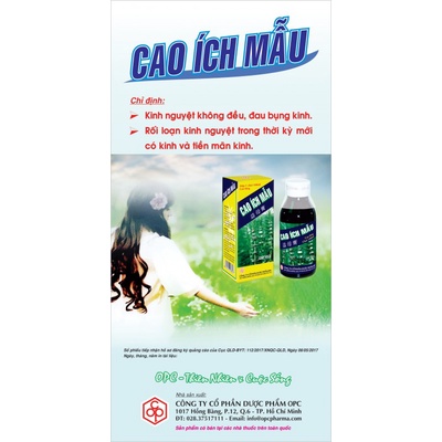 CAO ÍCH MẪU OPC-điều hòa kinh nguyệt, đau bụng kinh-Hàng chính hãng OPC