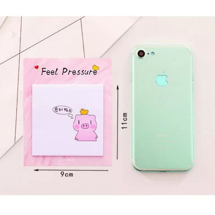 Giấy Nhớ Giấy Ghi Nhớ Giấy Ghi Chú Giấy Note Hình Heo Hồng Dễ Thương Siêu Cute