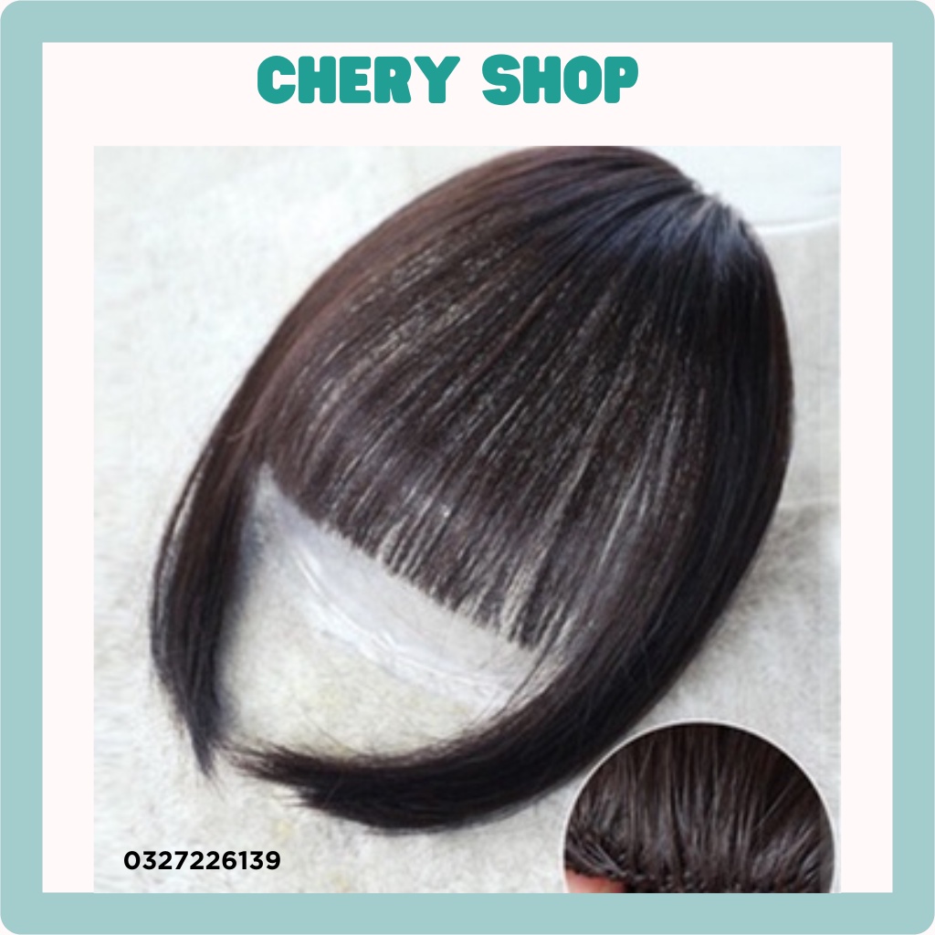 Tóc giả nữ mái dày NHẬT BẢN làm bằng sợi tơ cao cấp uốn ép thoải mái
