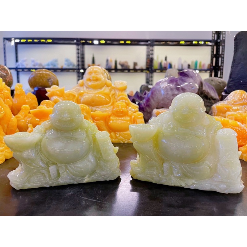 Tượng Di Lặc Đá Ngọc Xanh Pakistan Phong Thuỷ