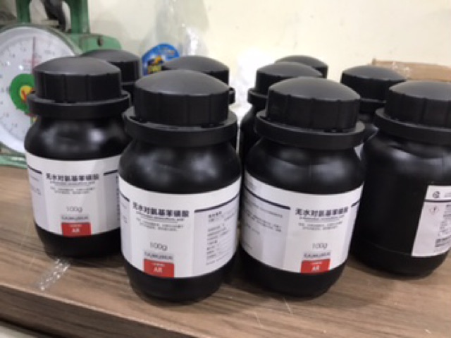 Hoá chất Sulfanilic aci d CAS 121-57-3 C6H7NO3S lọ 100g 4-aminobenzenesulfonic aci.d