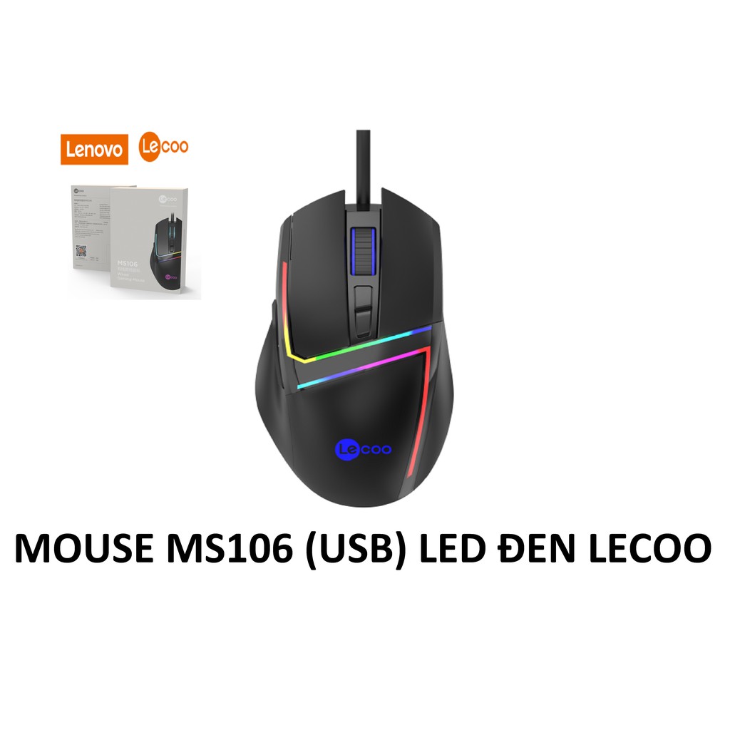 CHUỘT MÁY TÍNH CÓ DÂY LECOO MS 106 USB, MOUSE MS106 USB