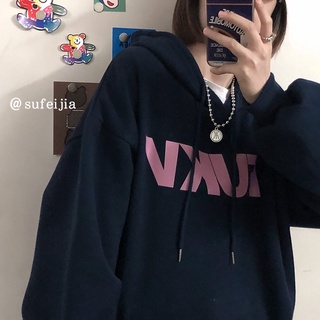 Áo hoodie dáng rộng dày dặn phong cách đường phố Mỹ thời trang thu đông mới 2021