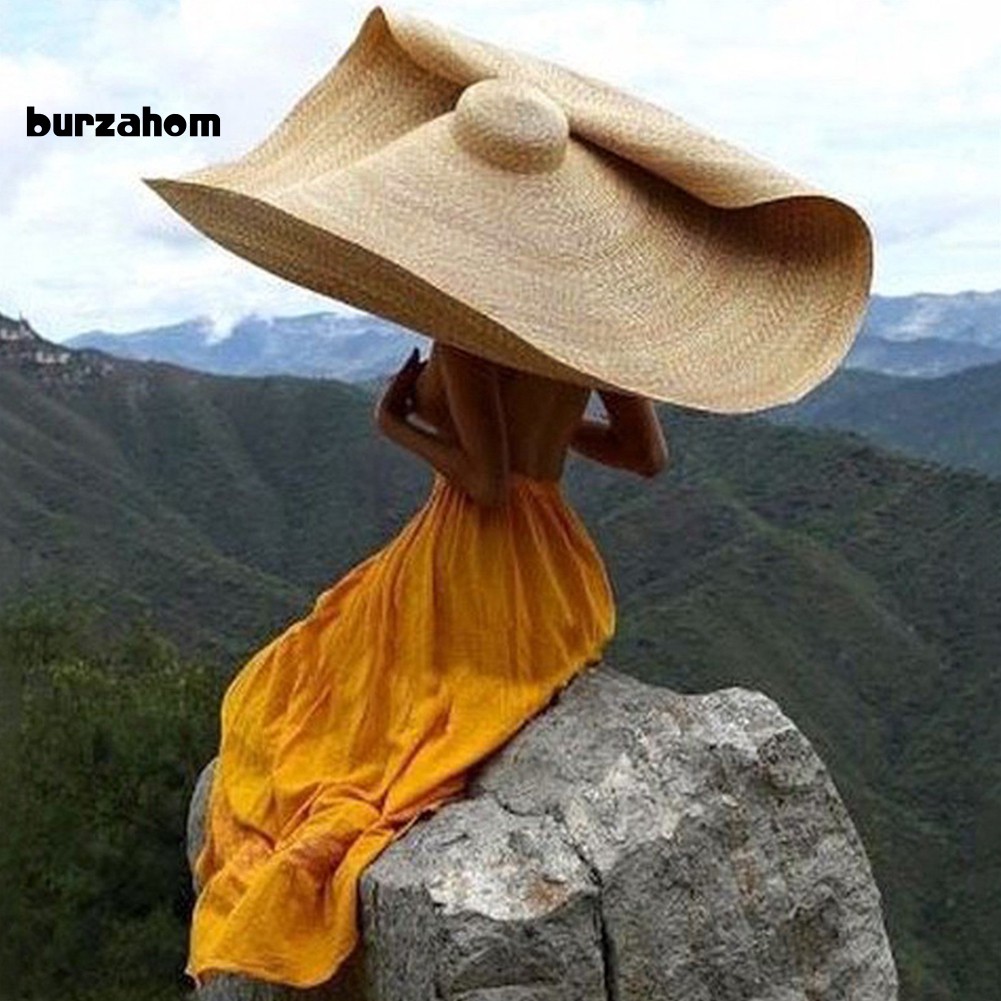 Nón cói rộng vành thời trang đi biển cho nữ