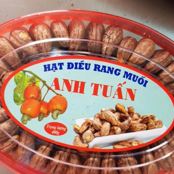 Hạt điều rang muối vỏ lụa Anh Tuấn Loại 1