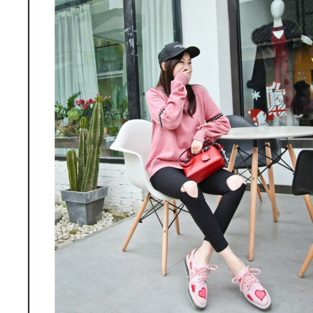 Giày moka tim hồng  cao cấp🔥full box , túi giấy🔥 video ảnh thật | BigBuy360 - bigbuy360.vn