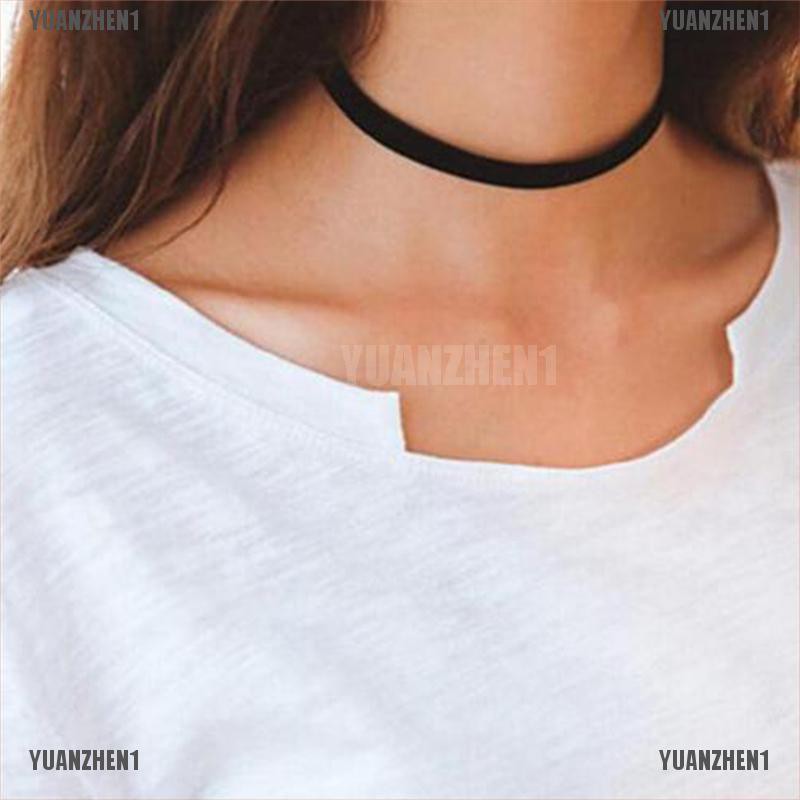 [YUANZHEN1] Vòng Cổ Choker Nhung Đen Handmade Phong Cách Gothic Cổ Điển