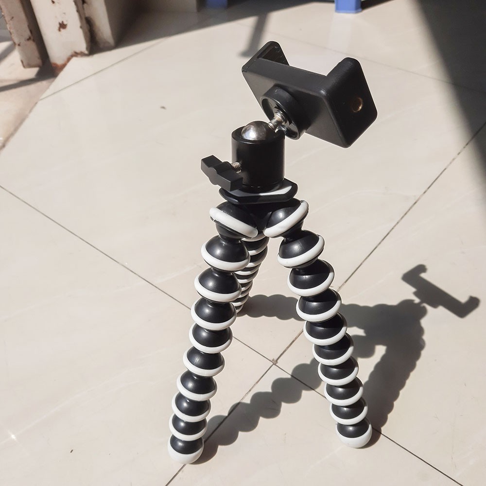 Chân máy ảnh tripod bạch tuộc loại lớn( kèm đỡ ballhead + kẹp điện thoại)