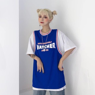 Áo thun tay lỡ nữ sports freesize phông form rộng Unisex, mặc lớp, nhóm, cặp phối kiểu bóng rổ in chữ WATCHER