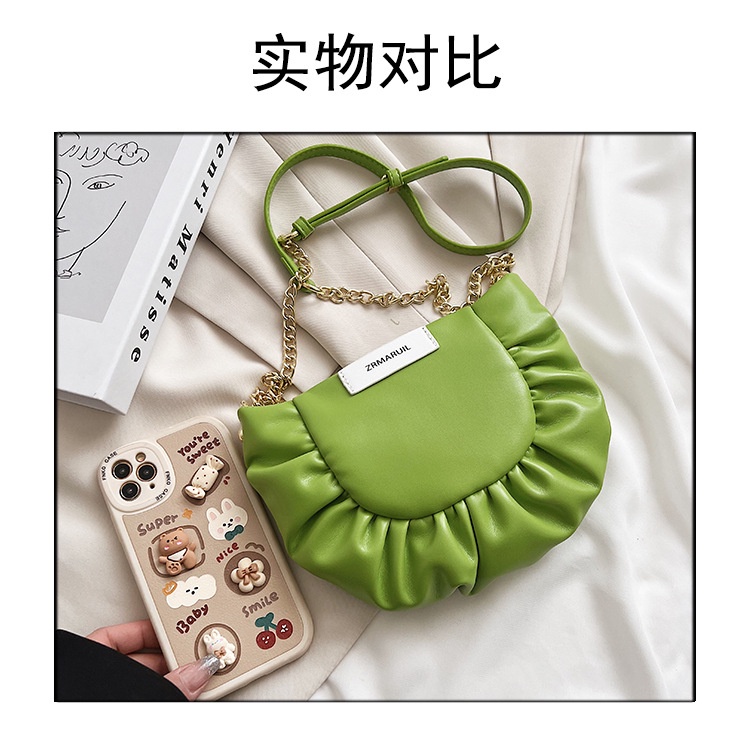 Túi Đeo Chéo Vai Xếp Ly Đơn Giản Mẫu 2022 Thời Trang Cho Nữ