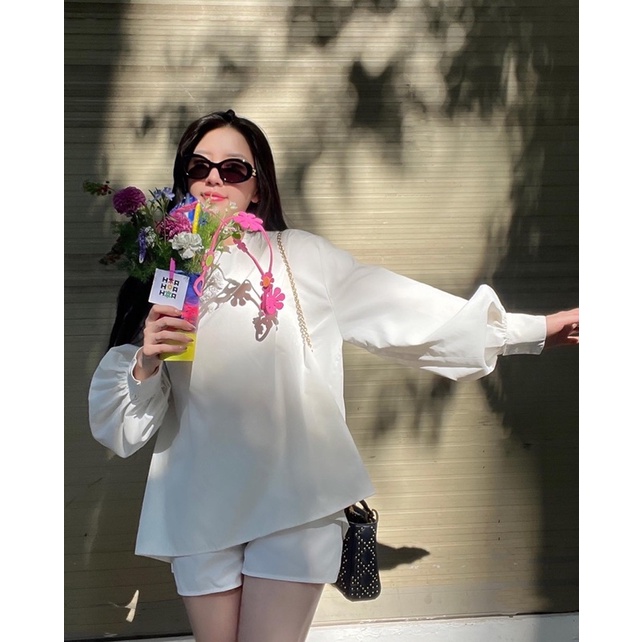 MadebyChloé - Set sơ mi tay bom phom rộng quần sóoc SOPHIA SET - Thiết kế cao cấp