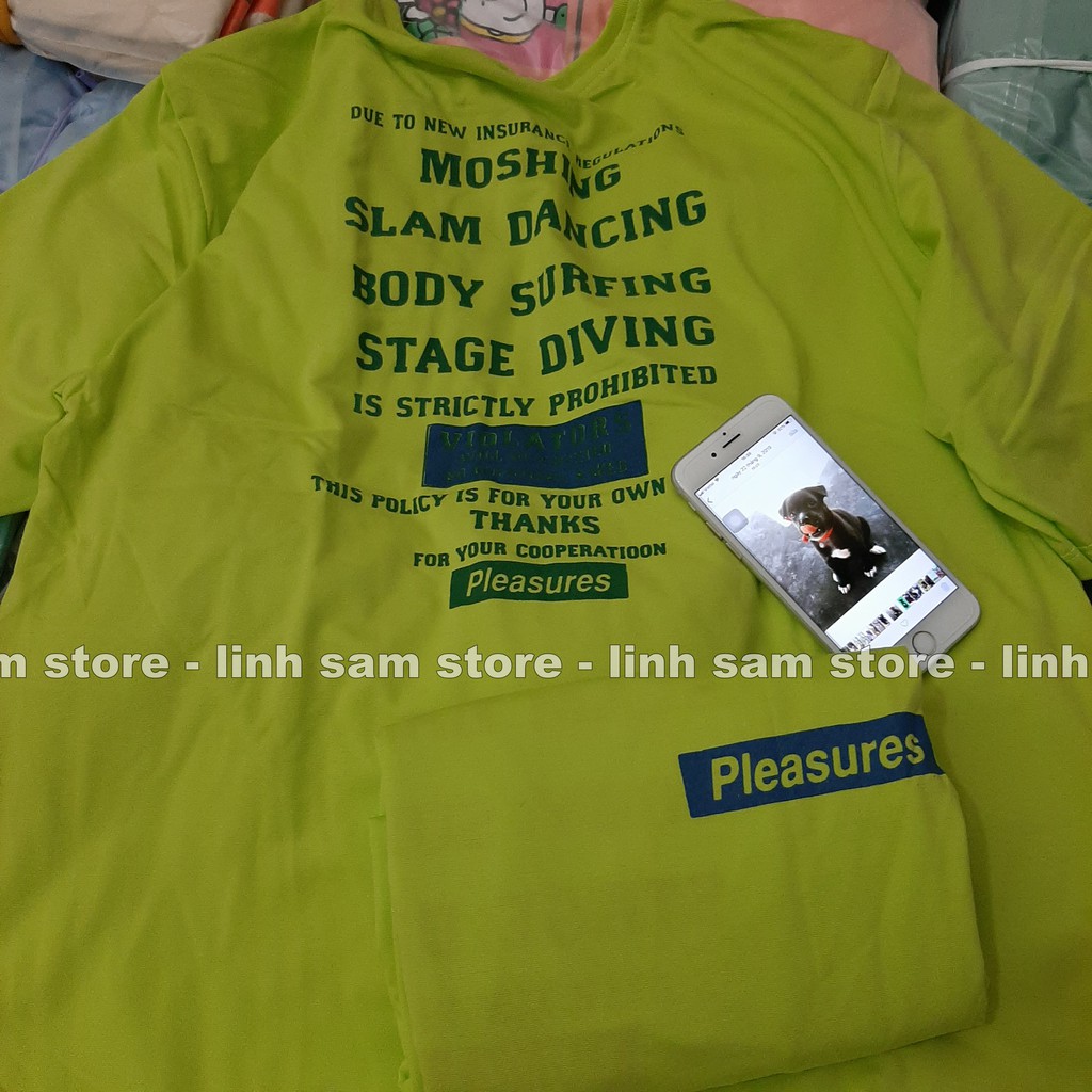 Áo phông tay lỡ freesize  nữ Unisex thun form rộng, mặc cặp, nhóm, lớp màu xanh chuối in chữ sau lưng | BigBuy360 - bigbuy360.vn