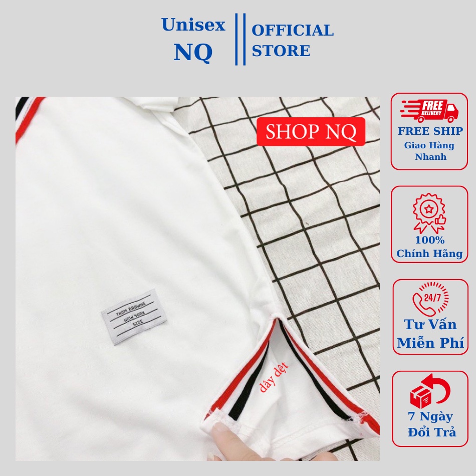 Áo polo form rộng thome có cổ tay lỡ Áo thun Nam nữ form rộng thome oversize chất liệu cotton chính hãng