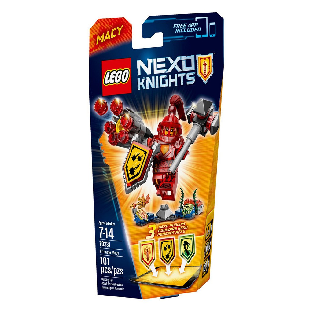 (Chính hãng) Mô Hình LEGO Nexo Knights - Hiệp Sĩ Macy 70331 (101 Mảnh Ghép)