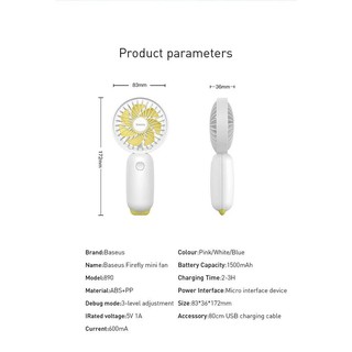 QUẠT CẦM TAY MINI BASEUS FIREFLY FAN CXYHC-02