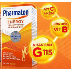 (MỚI) CHAI 30 VIÊN PHARMATON Energy (Pharmacy Q7) - Bổ sung vitamin &amp; khoáng chất với nhân sâm PHARMATON HỖ TRỢ SỨC KHỎE
