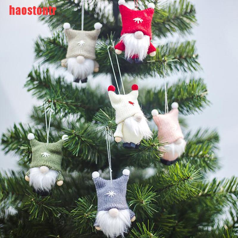 [haostontr]Christmas DIY Creative Decoration Wool Cute Gnome Doll Pendant Xmas Party
