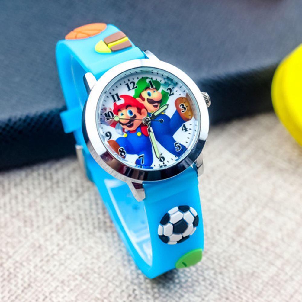 QUINTON Hot style Children's Silicone Watch Student Smart Watches Super Mario Electronic Watch Anime Game Birthday Gifts Mario Brothers Belt Action Toys Cartoon Kids Watch/Multicolor
