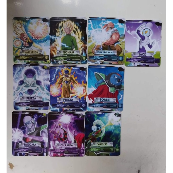 THẺ IN - Dragon Ball Mùa Thế Giới Vô Cực - combo 10 thẻ