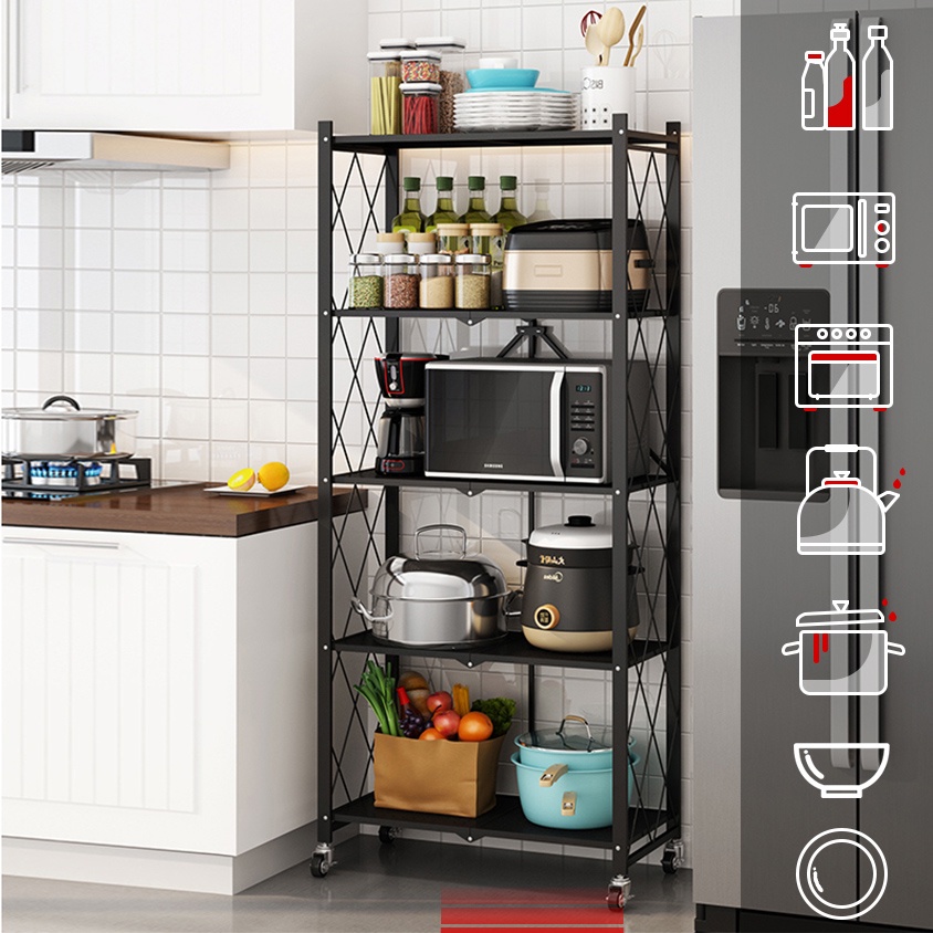 Kệ Sắt Gấp 4 tầng Đa Năng chuyên để đồ nhà bếp (KGNB04)