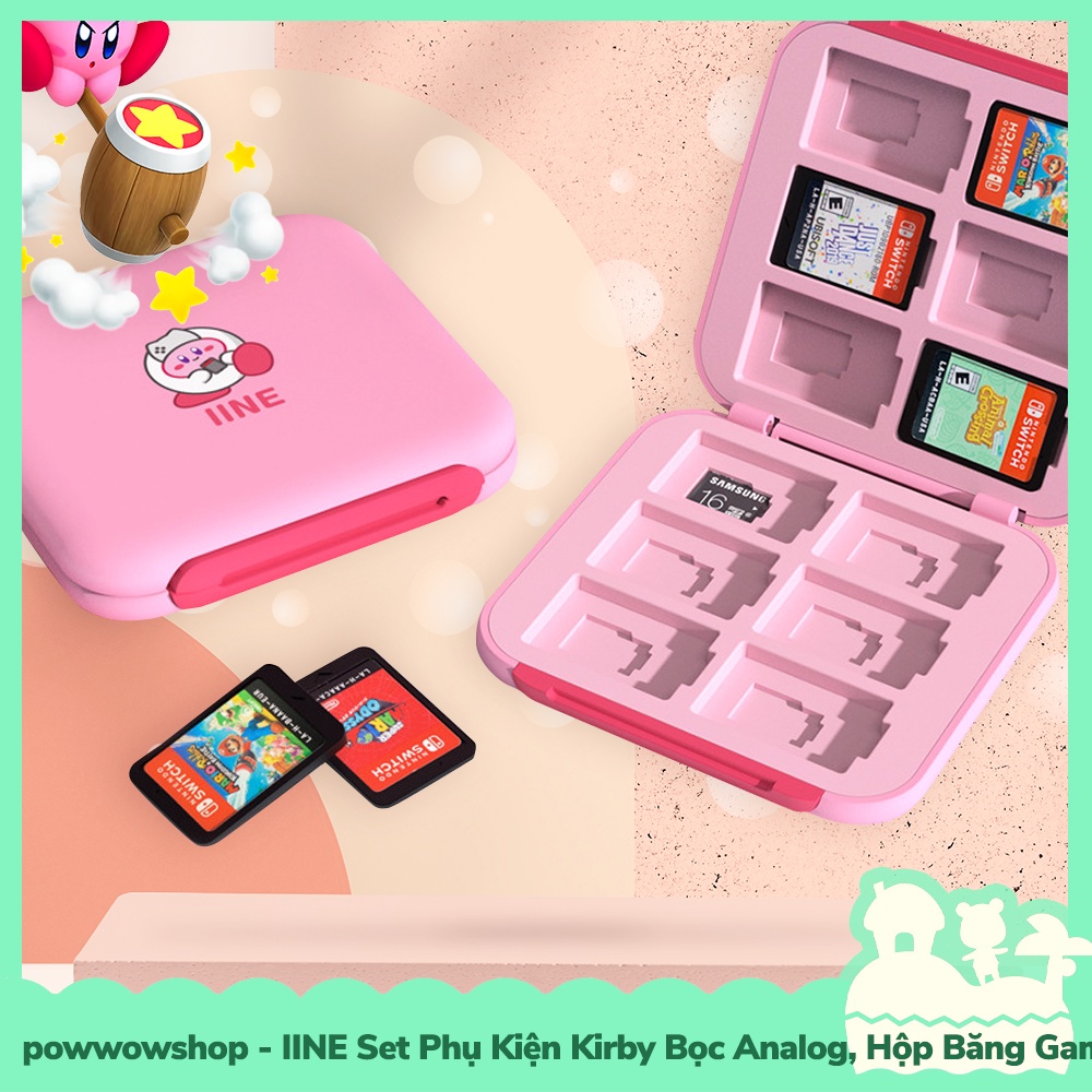 [Sẵn VN - Hỏa Tốc] OLED,V1,V2 Set Phụ Kiện Kirby Bọc Analog Joycon, NSPro, PS5, Hộp Băng Game Nintendo Switch