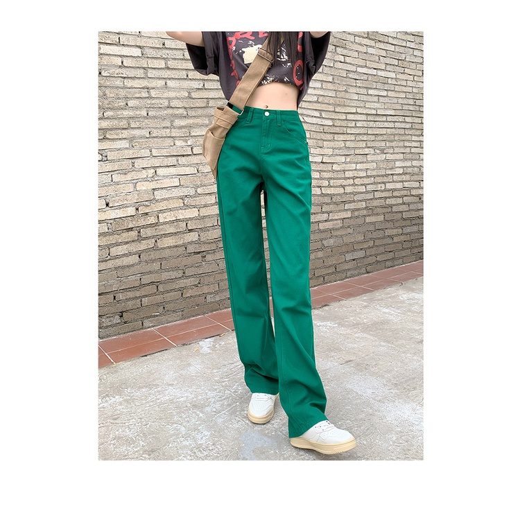 Quần Jeans Nữ Lưng Cao Ống Rộng Thời Trang Cá Tính