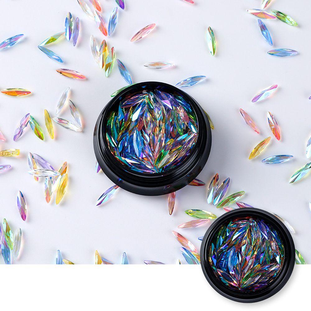 Móng Tay Giả Hình Mắt Ngựa Đại Dương Độc Đáo|Hạt Nhựa 3X11mm Nhiều Màu Sắc Đính Móng Tay Nghệ Thuật Charms