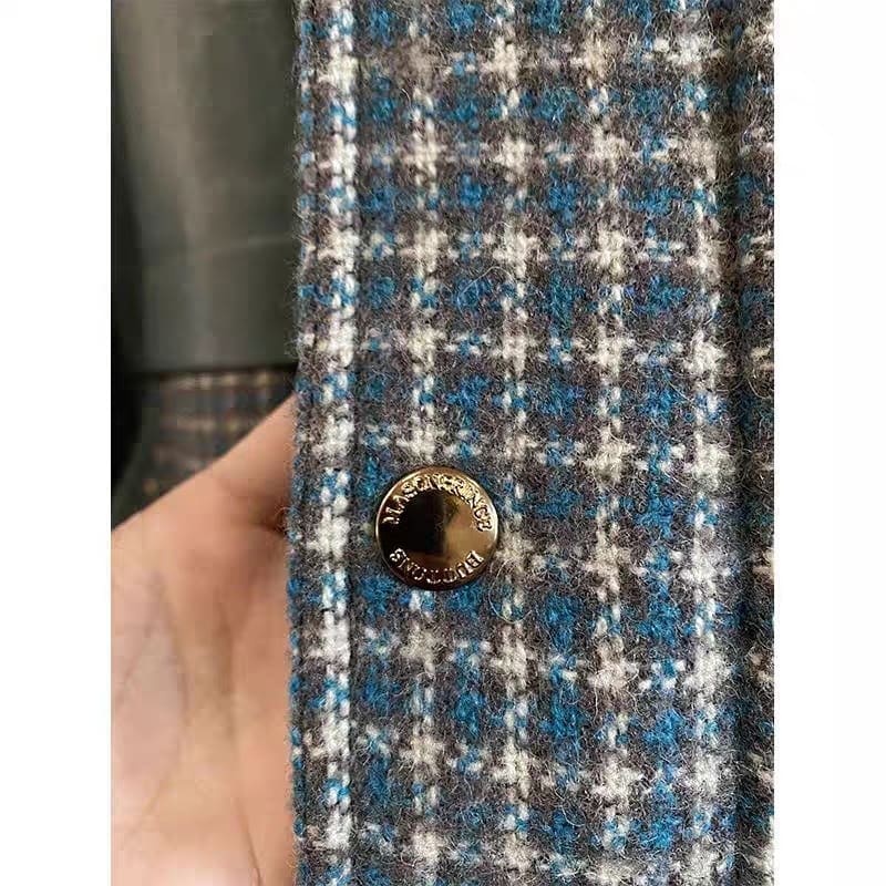 Áo khoác dạ phối da pu unisex dày dặn