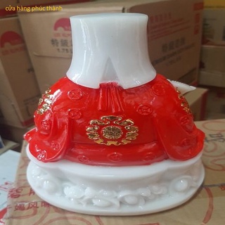thần tài ông địa đế tròn đỏ ( bột đá )