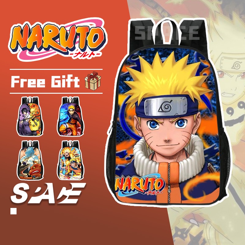Balo Naruto balo nữ đi học nam Anime Ba Lô Đi Học Hai Mặt Họa Tiết Anime Naruto Sasuke Dành Cho Bé Trai Và Bé Gái