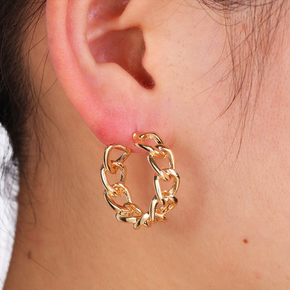 Cặp Bông Tai Khoen Tròn Thời Trang Nữ Mihan1