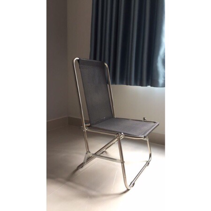 Ghế dù gấp, ghế xếp inox vải lưới lò xo, khung sắt tĩnh điện đủ màu