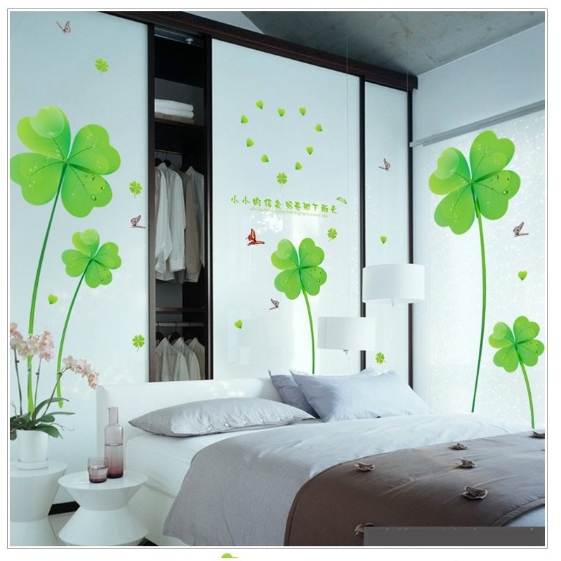 Decal dán tường Cỏ 4 lá - DH029 - PVC vinyl