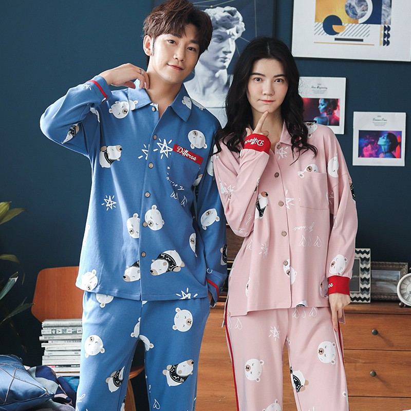 SET ĐỒ ĐÔI NAM NỮ, ĐỒ ĐÔI PIJAMA style Hàn Quốc - Shop Thủy Bông